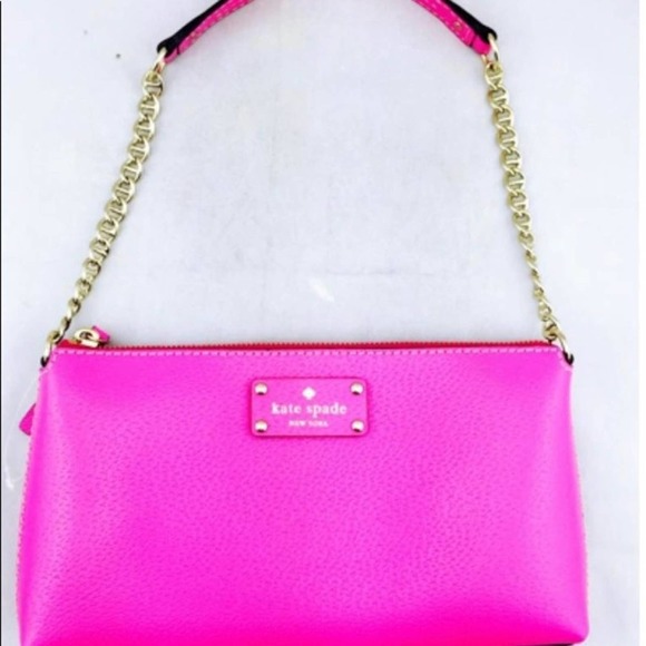 KATE SPADE Shoulder Byrd Wellesley Small Pink Leather Cross Body Bag - Picture 7 of 8
